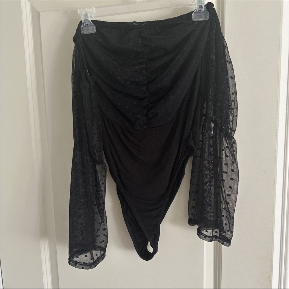 Boo-hoo off the shoulder bodysuit